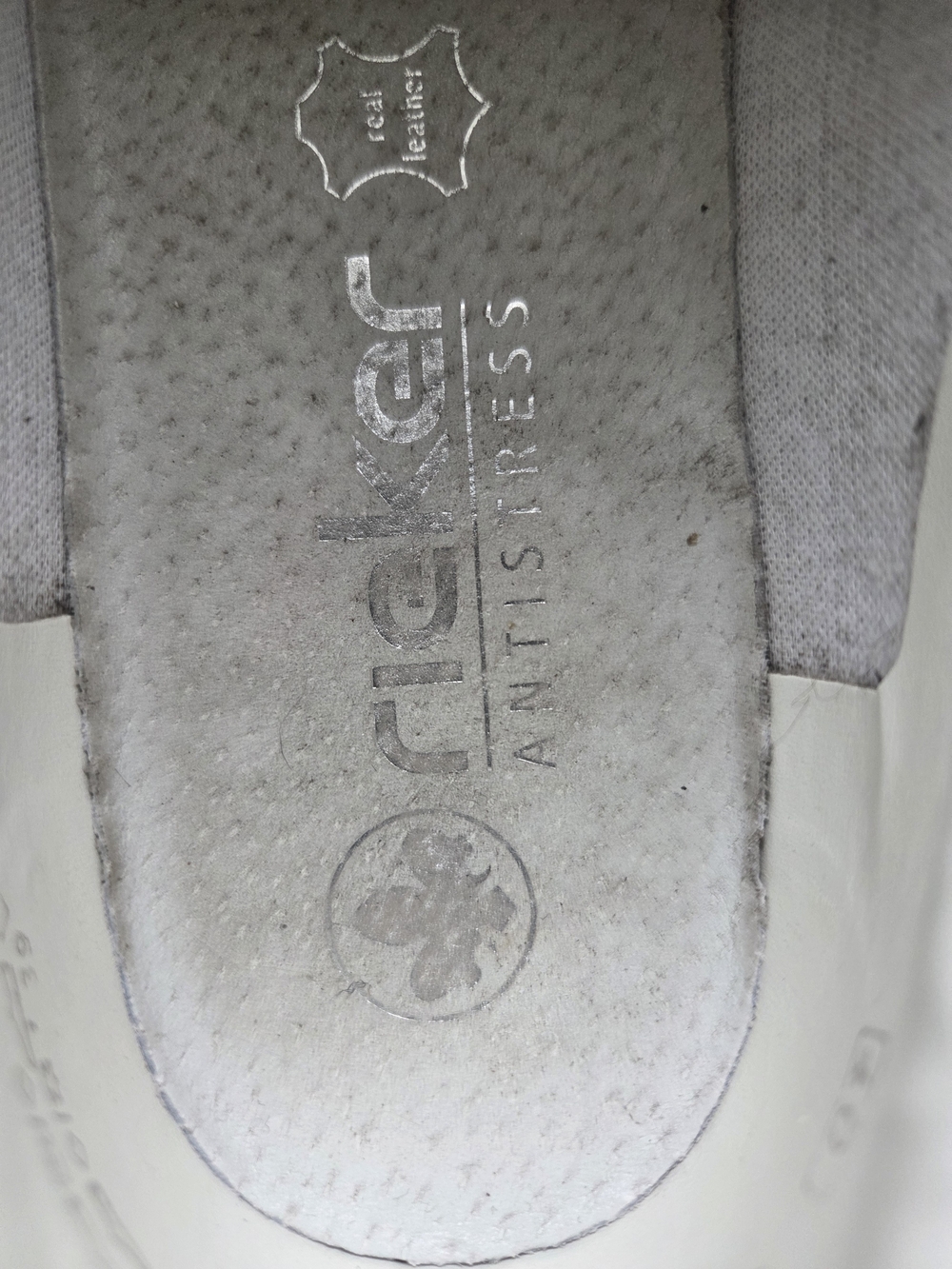 White Rieker Leather Zip Lace Comfort Sneakers |EU 40| Excellent Condition - Picture 10 of 14